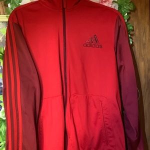 Red Adidas zip up jacket